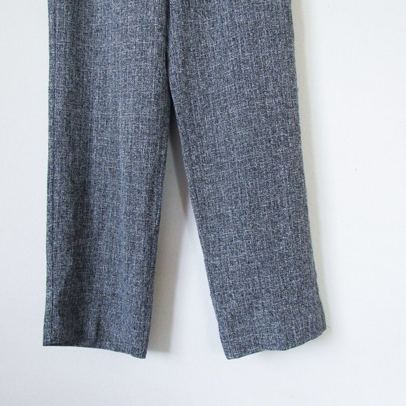 VICTOR COSTA Vintage Designer Essential High Waist Trousers in Heathered Gray-6 - Picture 8 of 10
